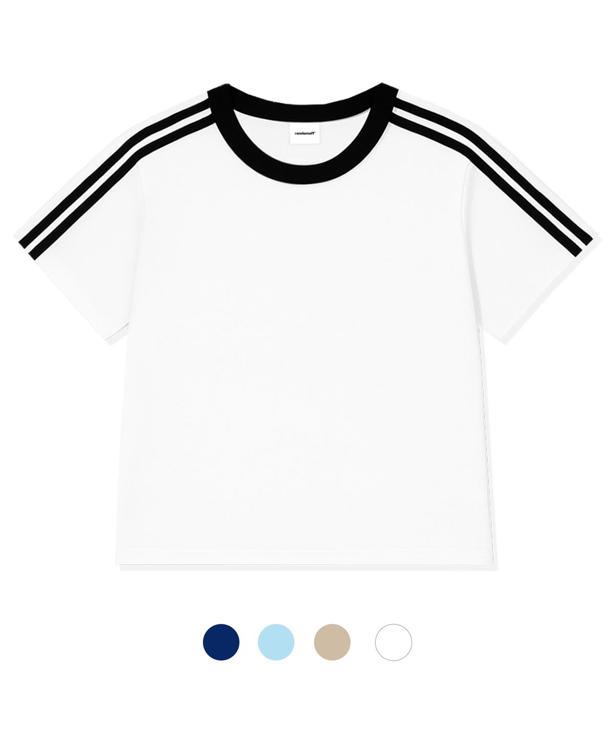 랜덤오프(RANDOMOFF) SPORTY TRACK CROP T-SHIRT (4color)