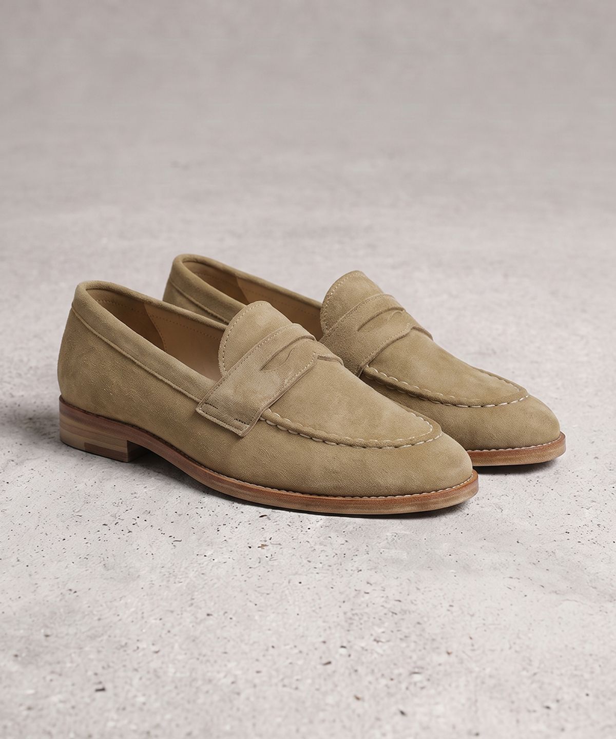 피렌체 아뜨리에(FIRENZE ATELIER) [홍창] 스테디라인 머스트헤브 베이직 페니로퍼 4070 [ASH BEIGE SUEDE]