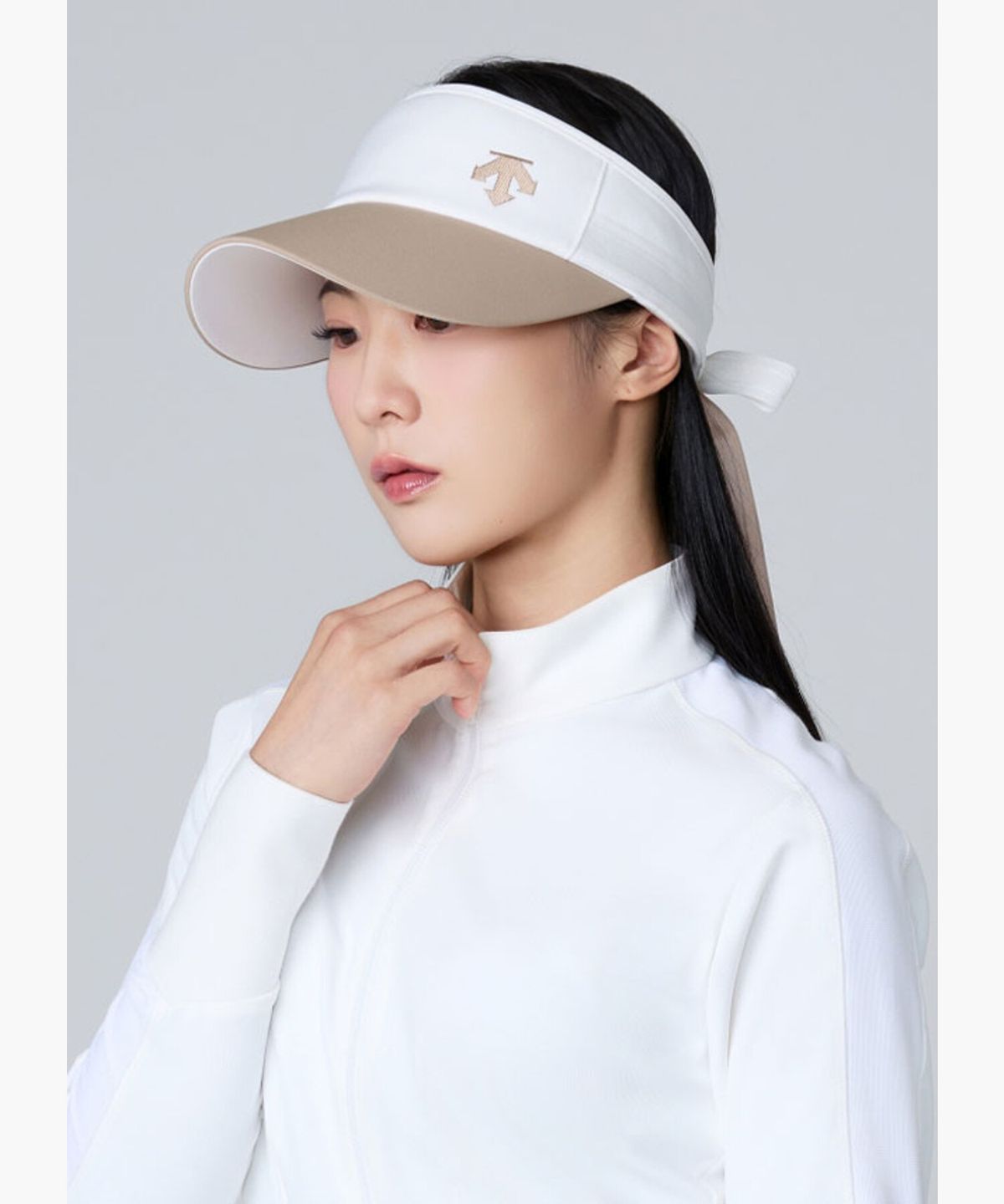 데상트 골프(DESCENTE GOLF) 여성 에센셜 리본 선바이저 (DQ32WFSV73)