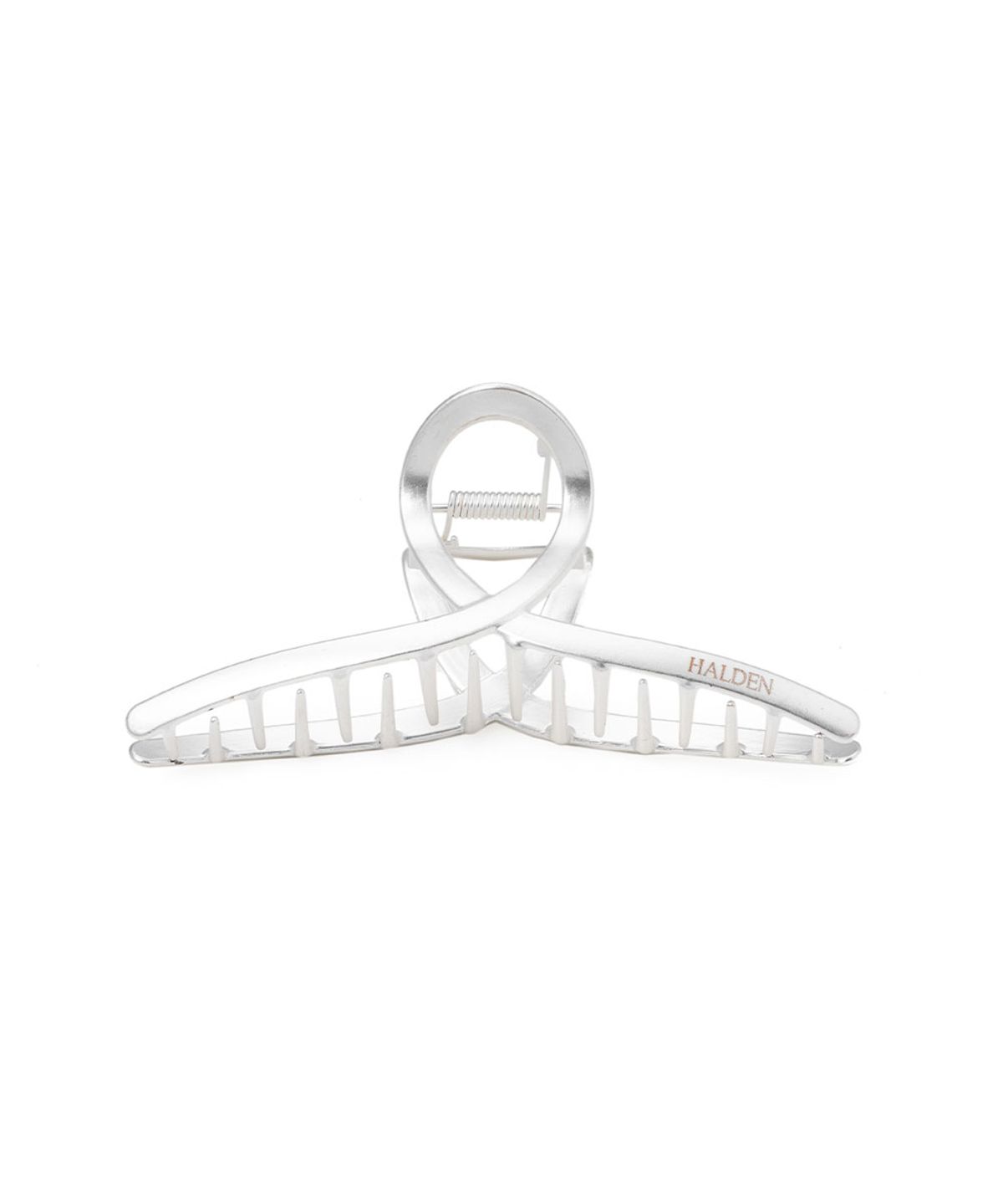 할렌(HALDEN) minimal ribbon metal hair claw clip (H026_matt silver)