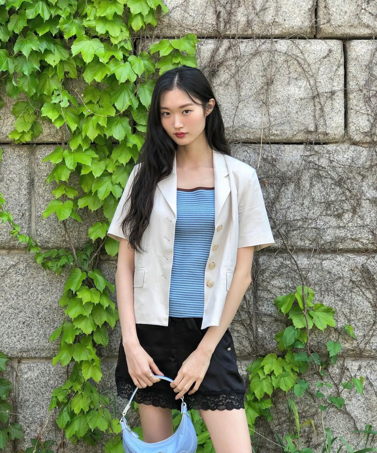 쥬시쥬디(JUCYJUDY) 셔츠형반팔자켓 JZJK324B