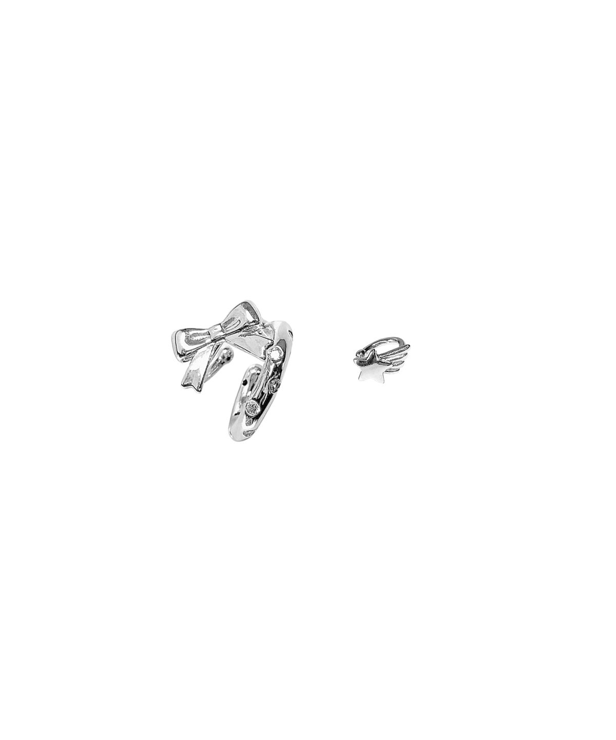 카시코(KASHIKO) Big Ribbon Shooting Star Ear Cuff Set