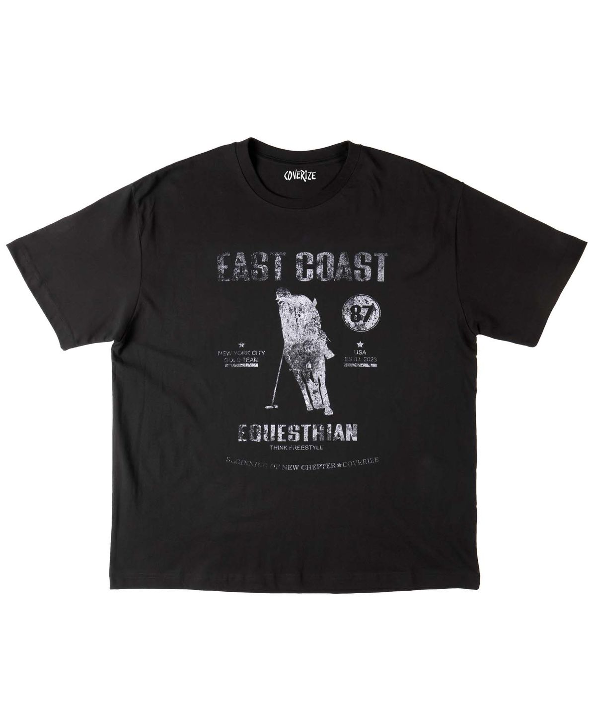 커버라이즈(COVERIZE) EAST COAST TEE  (BLACK)