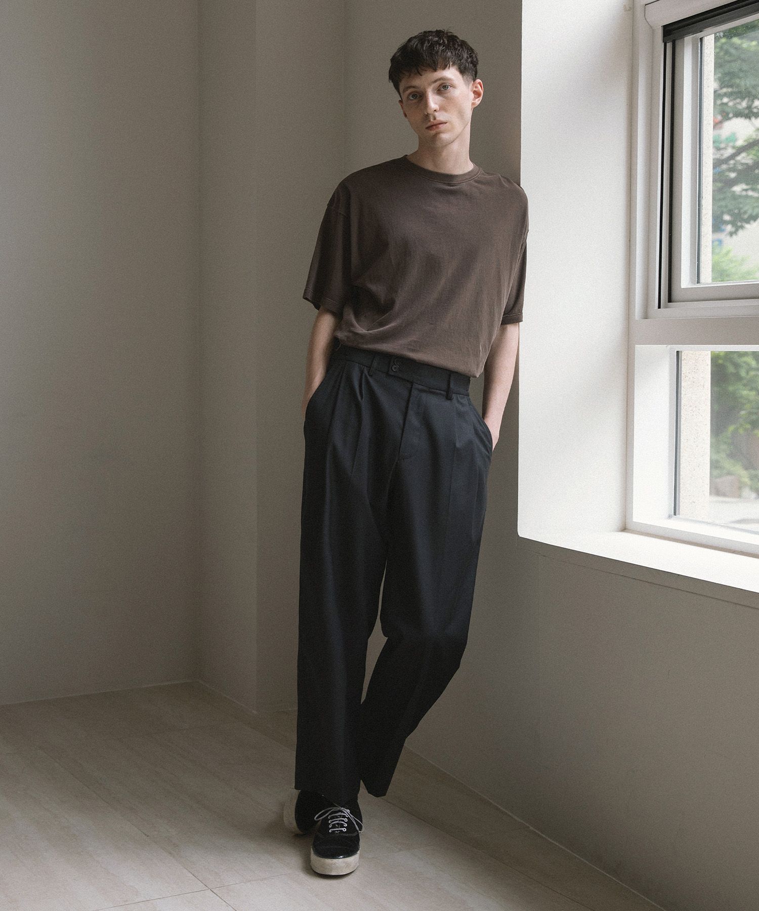 MUSINSA | ANOTHER OFFICE Santiago Slacks Flexible (Black)