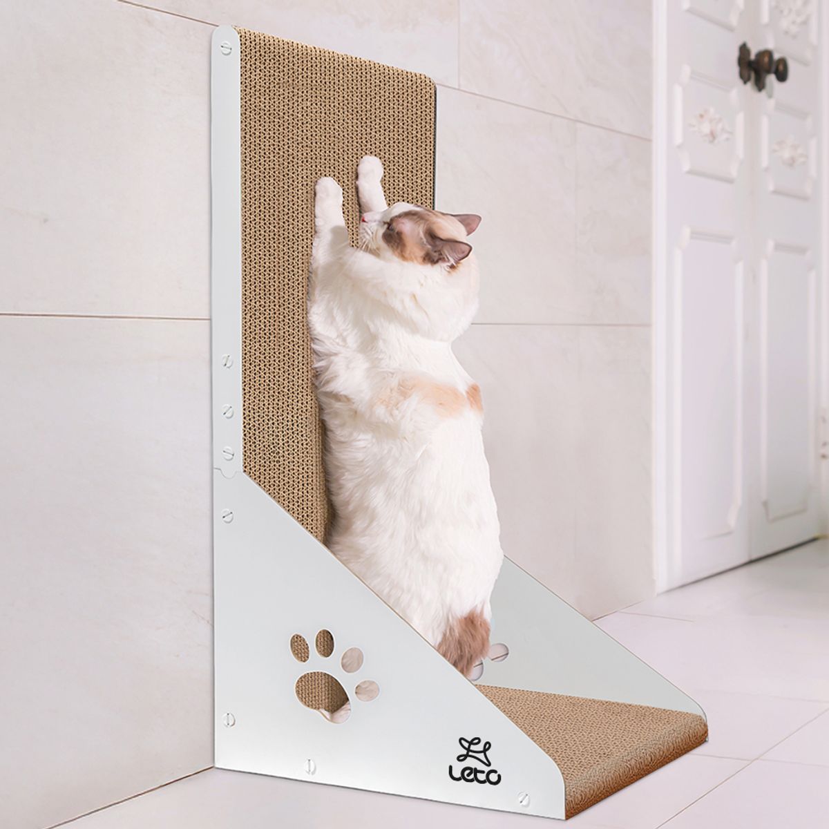 레토(LETO) 원목 고양이 수직 스크래쳐 대형 90cm