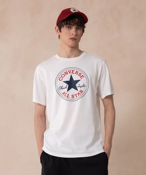 올스타 패치 스탠다드 핏 티셔츠 화이트 MCH737-001