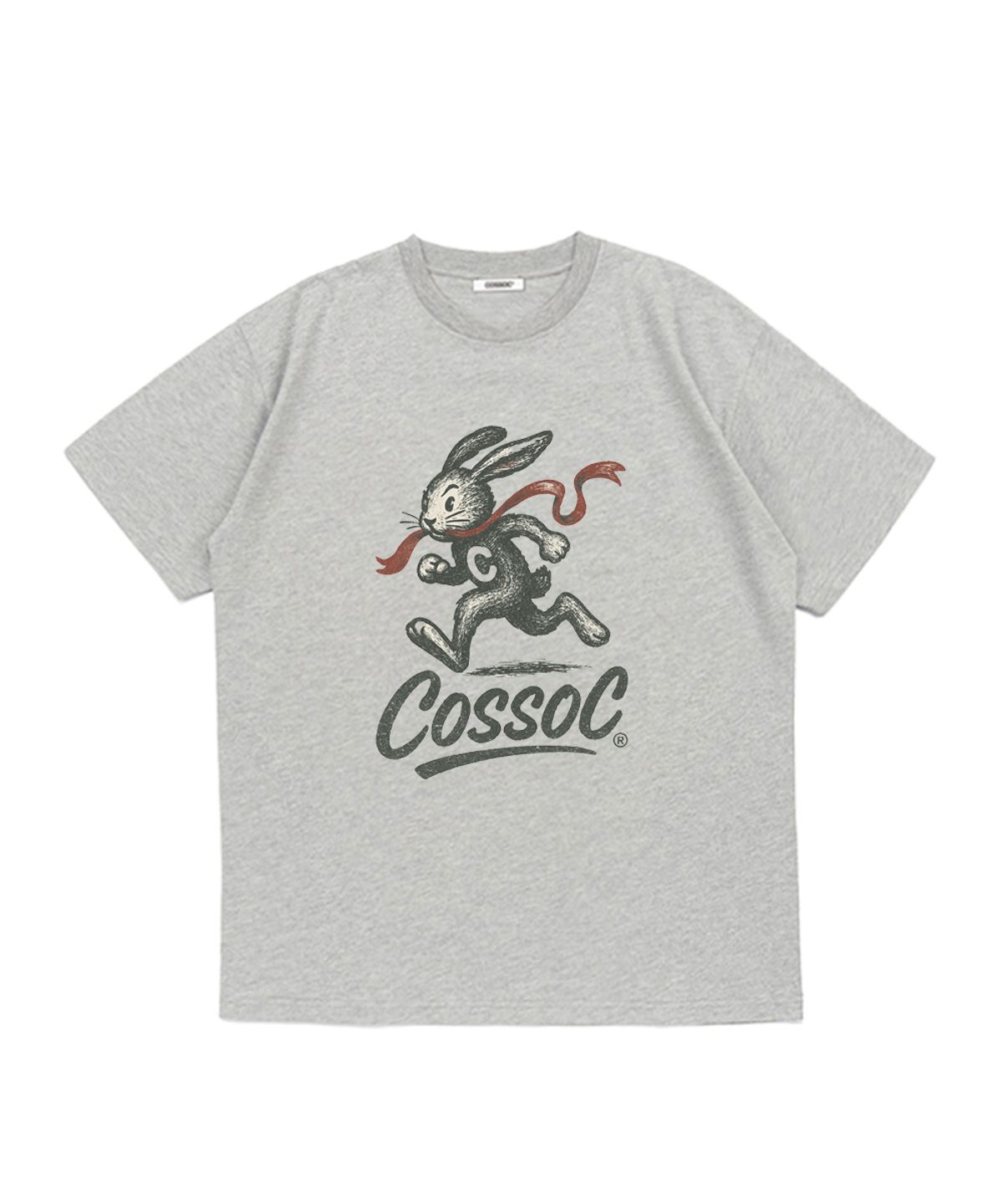 코소(COSO) 런 래빗 런 반팔 티셔츠(GREY)