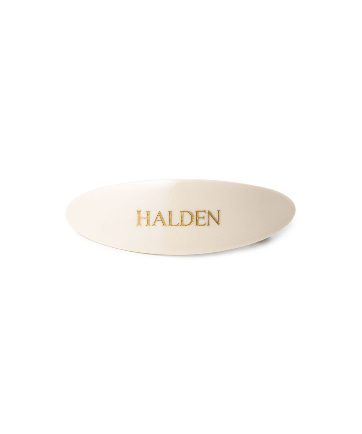 할렌(HALDEN) oval logo hair pin (H033_ivory)