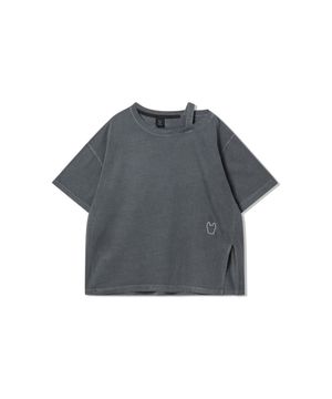 여성) 어깨 변형 반팔 티셔츠