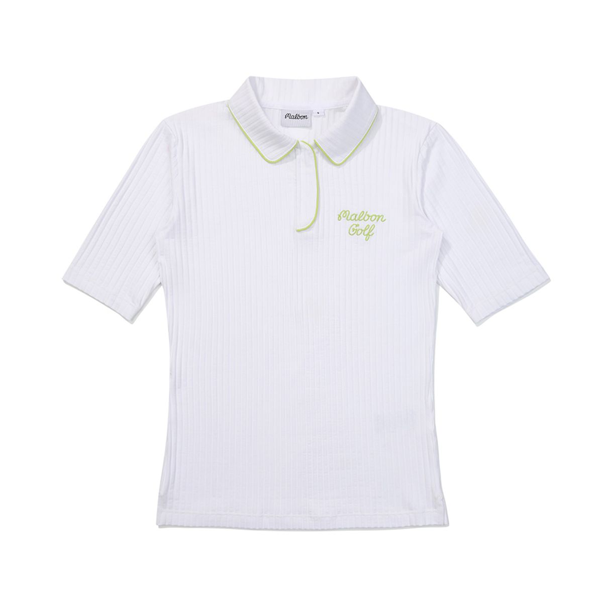 말본 골프(MALBON GOLF) 에리 로고 포인트 카라 티셔츠 OFF WHITE (WOMAN)