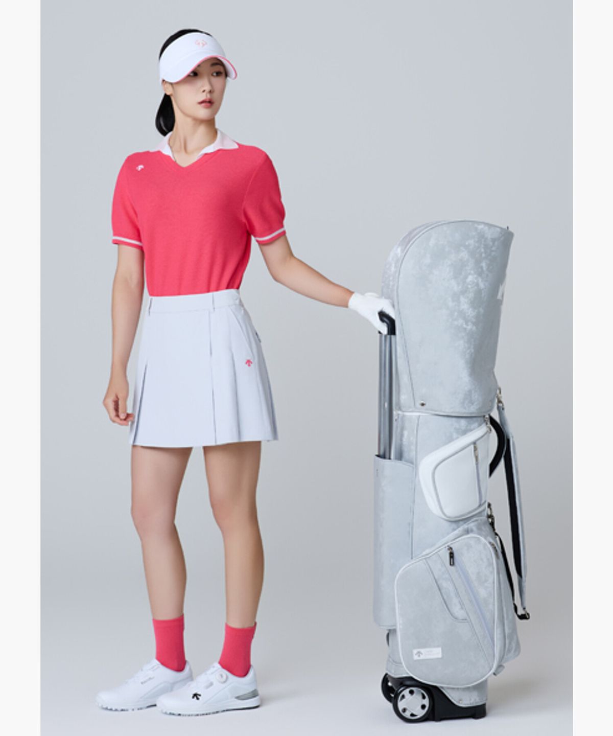 데상트 골프(DESCENTE GOLF) 여성 홀인원 휠 캐디백 (DQ32WFCB71)