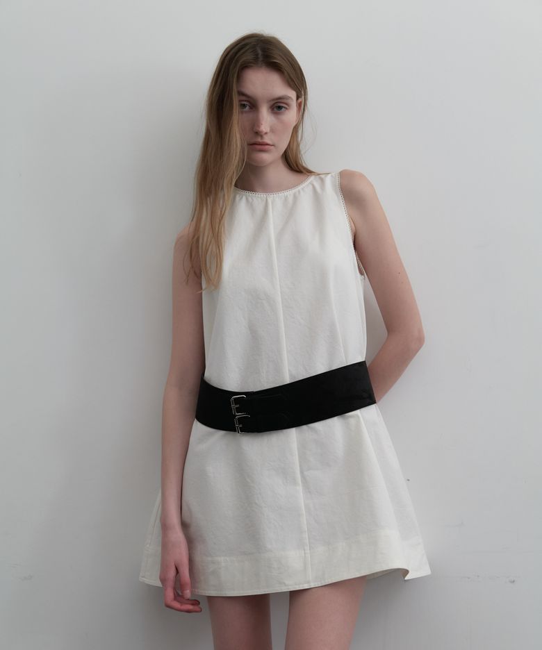 Suede comb-belt - Balck