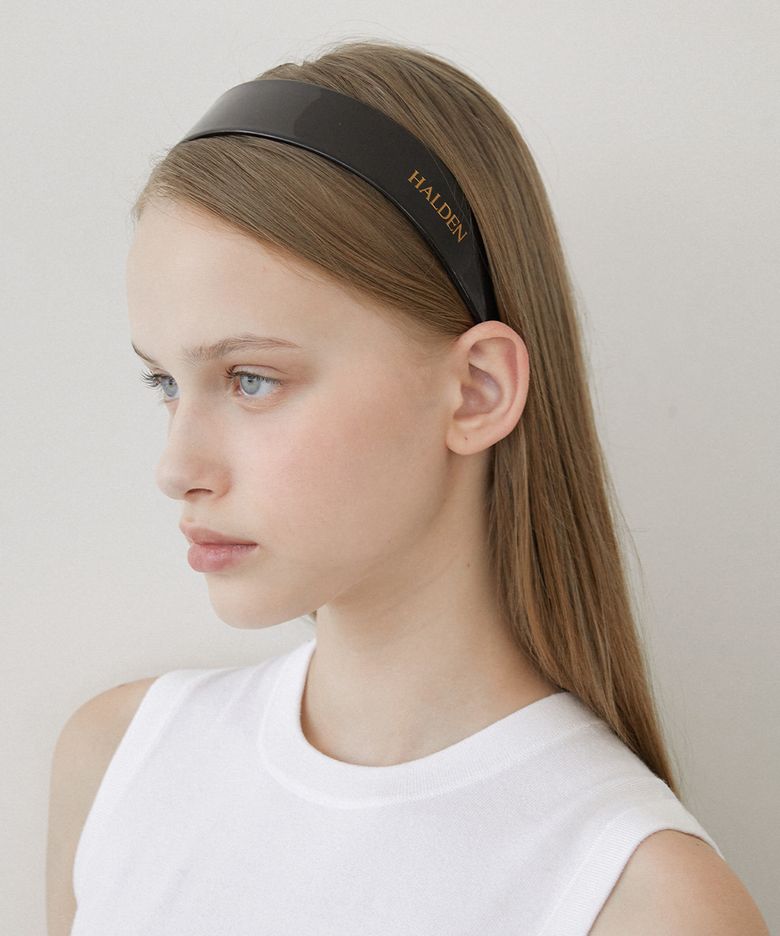 wide dark tone hairband (H037_black)