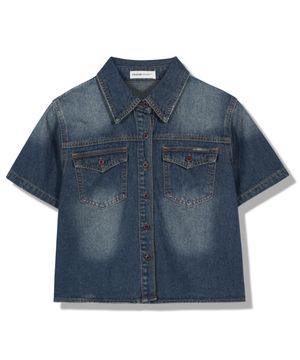 [SEASON OFF] (W) 웨스턴 크롭 데님 셔츠
