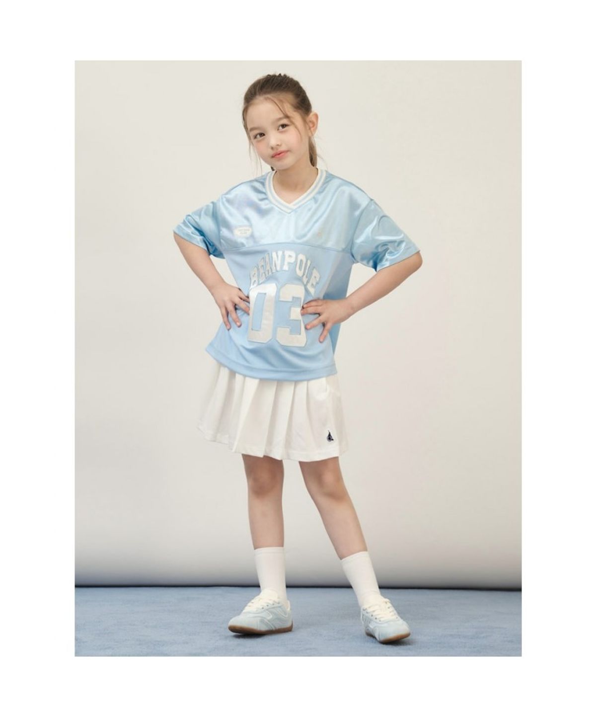 빈폴 키즈(BEANPOLE KIDS) BP FOOTBALL CLUB 메쉬 그래픽 티셔츠  스카이 블루 (BI5642U96Q)