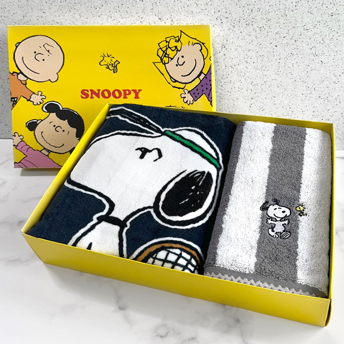 송월타올(SONGWOL TOWEL) 스누피 비치&세면 기프트세트(테니스76 스폐셜에디션 비치1+멜로우스트라이프1)