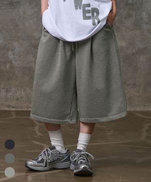 피그먼트 8부 시그니처 스웨트 버뮤다 팬츠 3COLOR