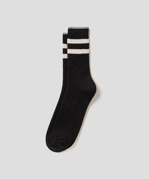 Double Stripe Socks  Black