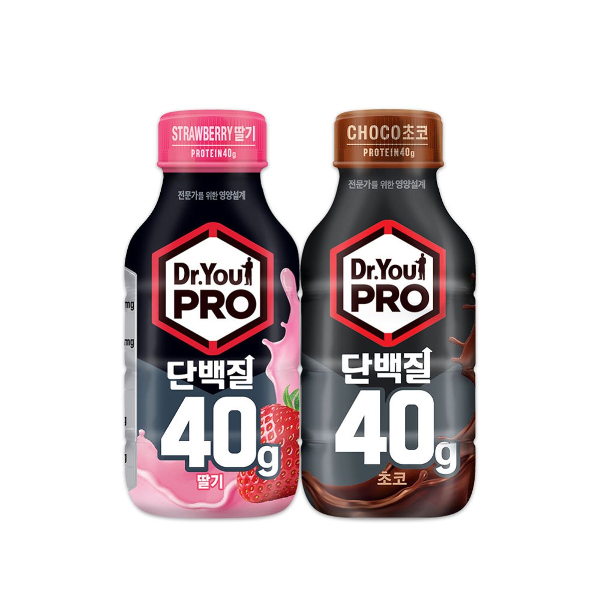 닥터유(DRYOU) 닥터유프로 단백질드링크 40g 딸기 (350ml) x 8개 + 닥터유프로 단백질드링크 40g 초코 (350ml) x 8개