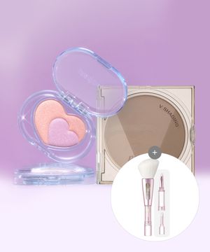 [윤곽연출SET] 페리페라 하트 포켓빔 + 브이 쉐딩 + 3단브러쉬