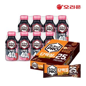 닥터유프로 단백질드링크 40g 딸기 (350ml) x 8개 + 닥터유프로 단백질바 3-넛츠 크런치 8p