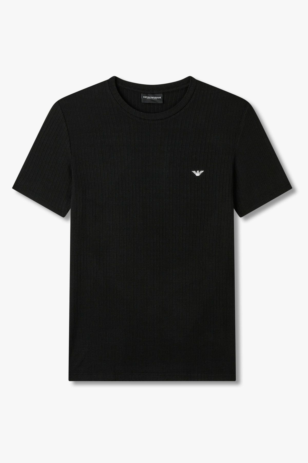 엠포리오 아르마니 언더웨어(EMPORIO ARMANI UNDERWEAR) 남성 크루넥 숏 슬리브 라운지 티셔츠_블랙 0815114019