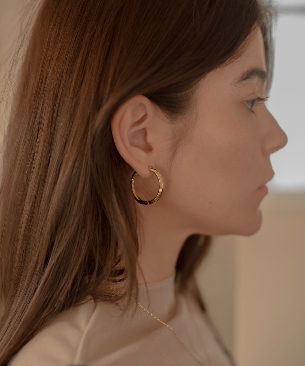 노비스도쿄(NOVICE TOKYO) 링 후프 피어스 Ring Hoop Pierce / Gold