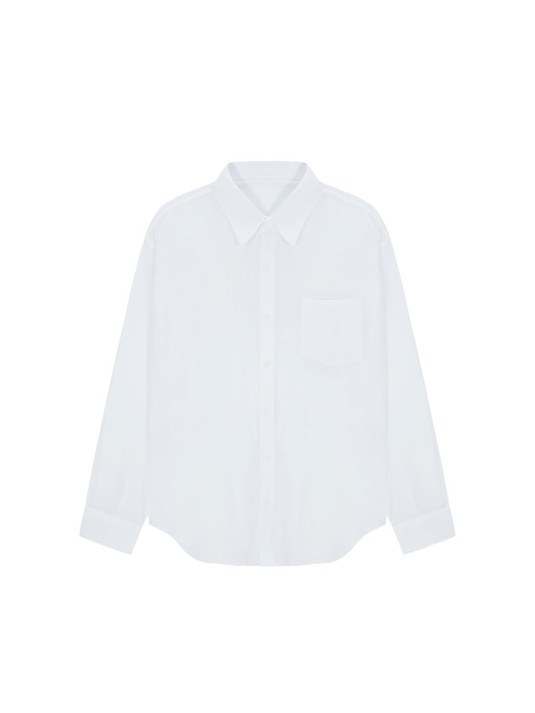Sheer cotton shirt - white