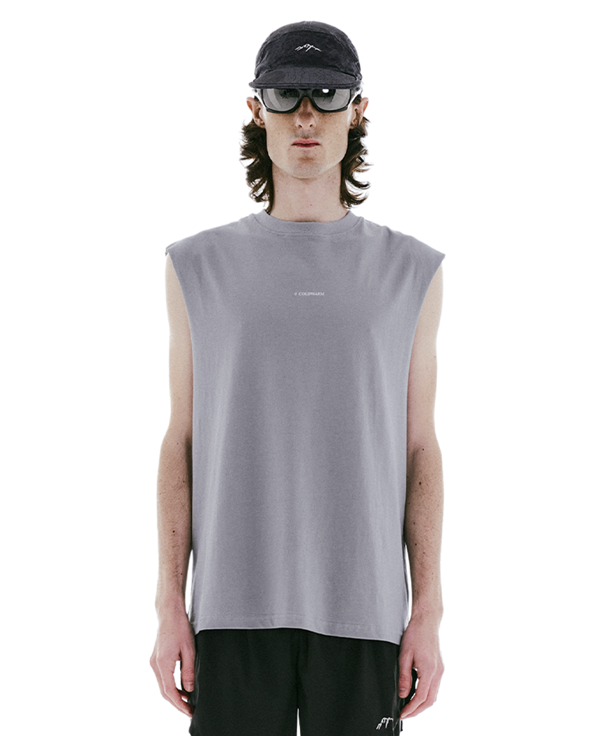 콜드웜(COLDWARM) Raw Cut Sleeveless (Blue)