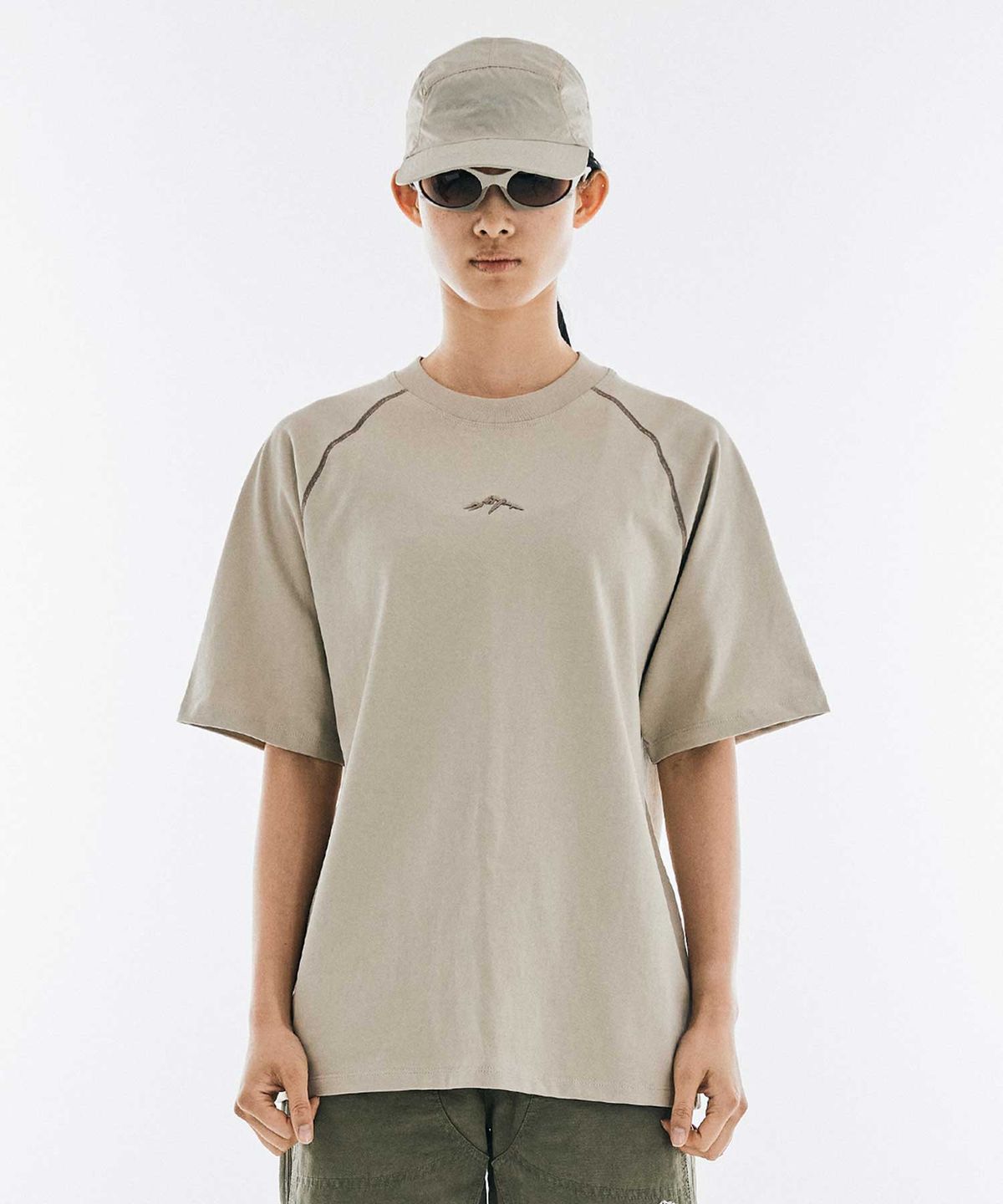 콜드웜(COLDWARM) Structured T-Shirt (Stone Beige) -Women-