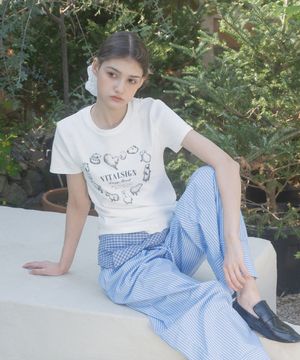 카피바라 하트 티셔츠