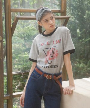 로즈바우 링거 티셔츠 (Gray)