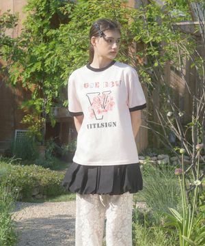 로즈바우 링거 티셔츠 (Light Pink)