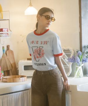 로즈바우 링거 티셔츠 (Light Blue)