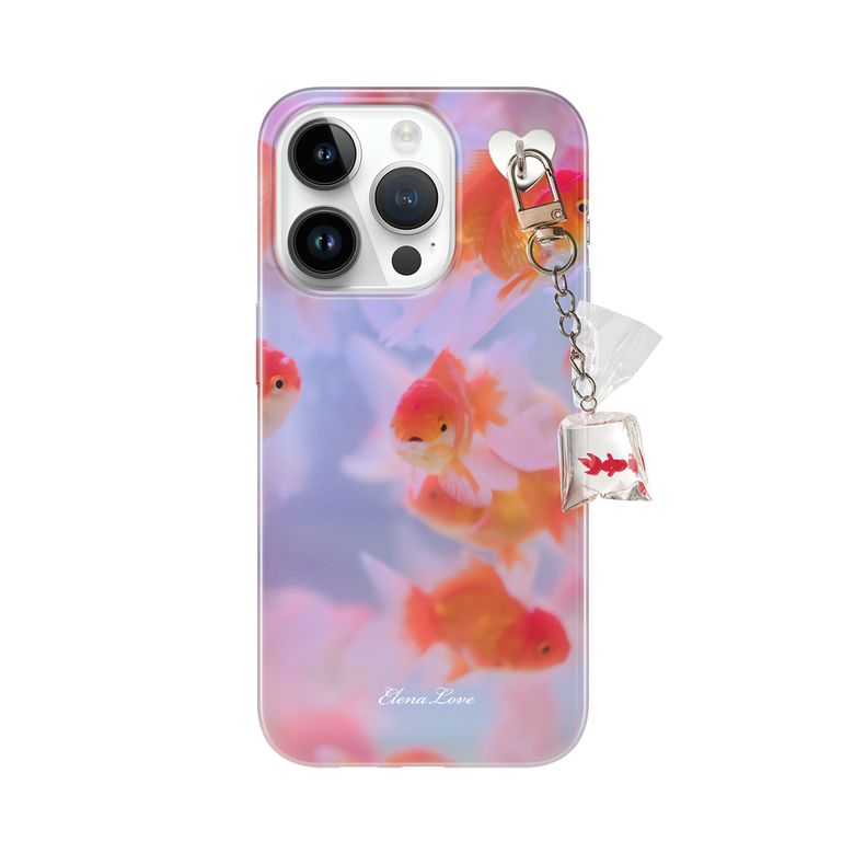 [Clear case] Goldfish families 클리어케이스 (키링 미포함)
