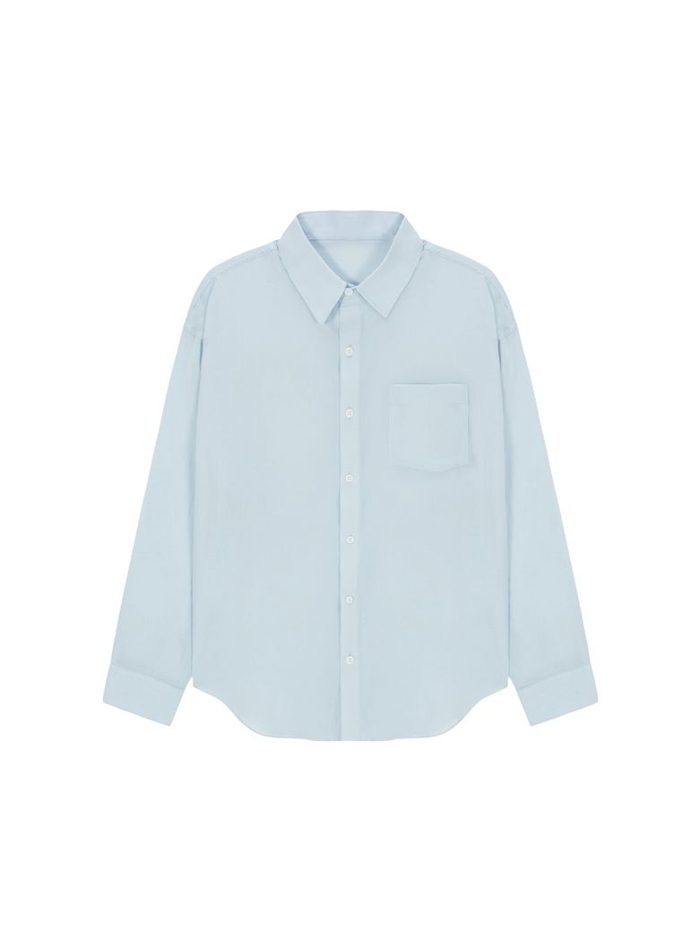 Sheer cotton shirt - blue