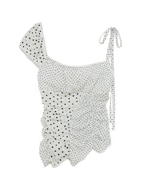 언발란스 도트 셔링 탑 (화이트)