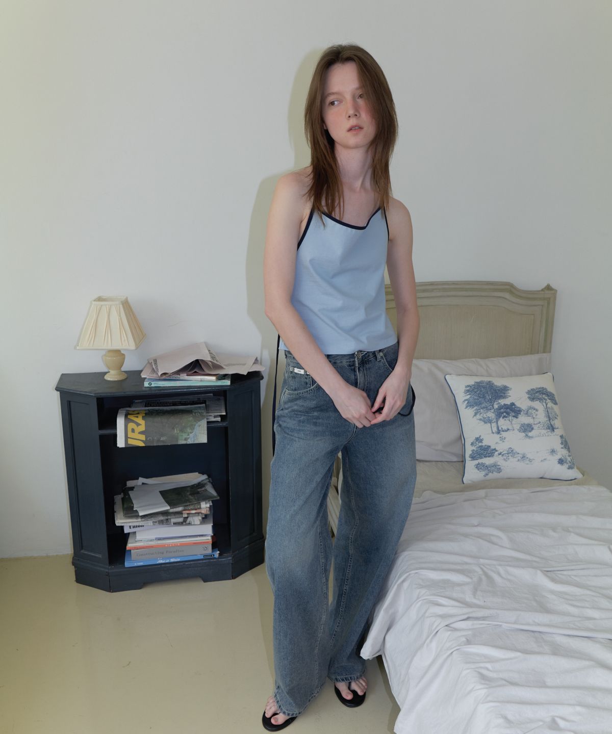 앤테(AENTE) Vintage washed wide denim