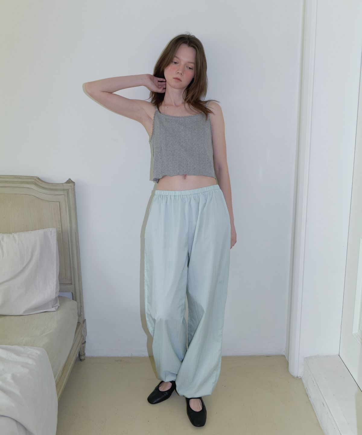 앤테(AENTE) Low rise banding pants - Mint