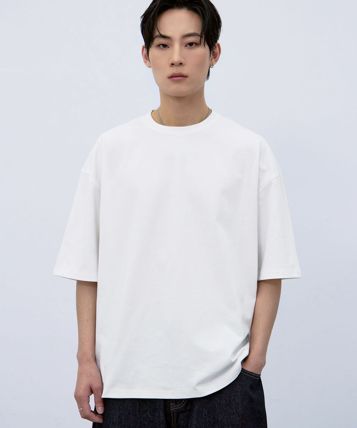 아테즈(ATEZ) 에센셜 헤비웨이트 오버핏 반팔티 [화이트]