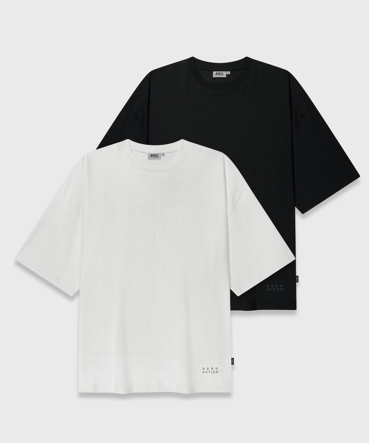 아테즈(ATEZ) [2PACK] 에센셜 헤비웨이트 오버핏 반팔티_2COLOR