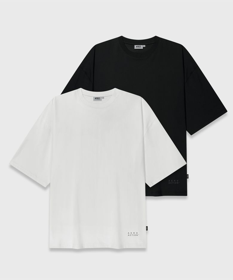 [2PACK] 에센셜 헤비웨이트 오버핏 반팔티_2COLOR