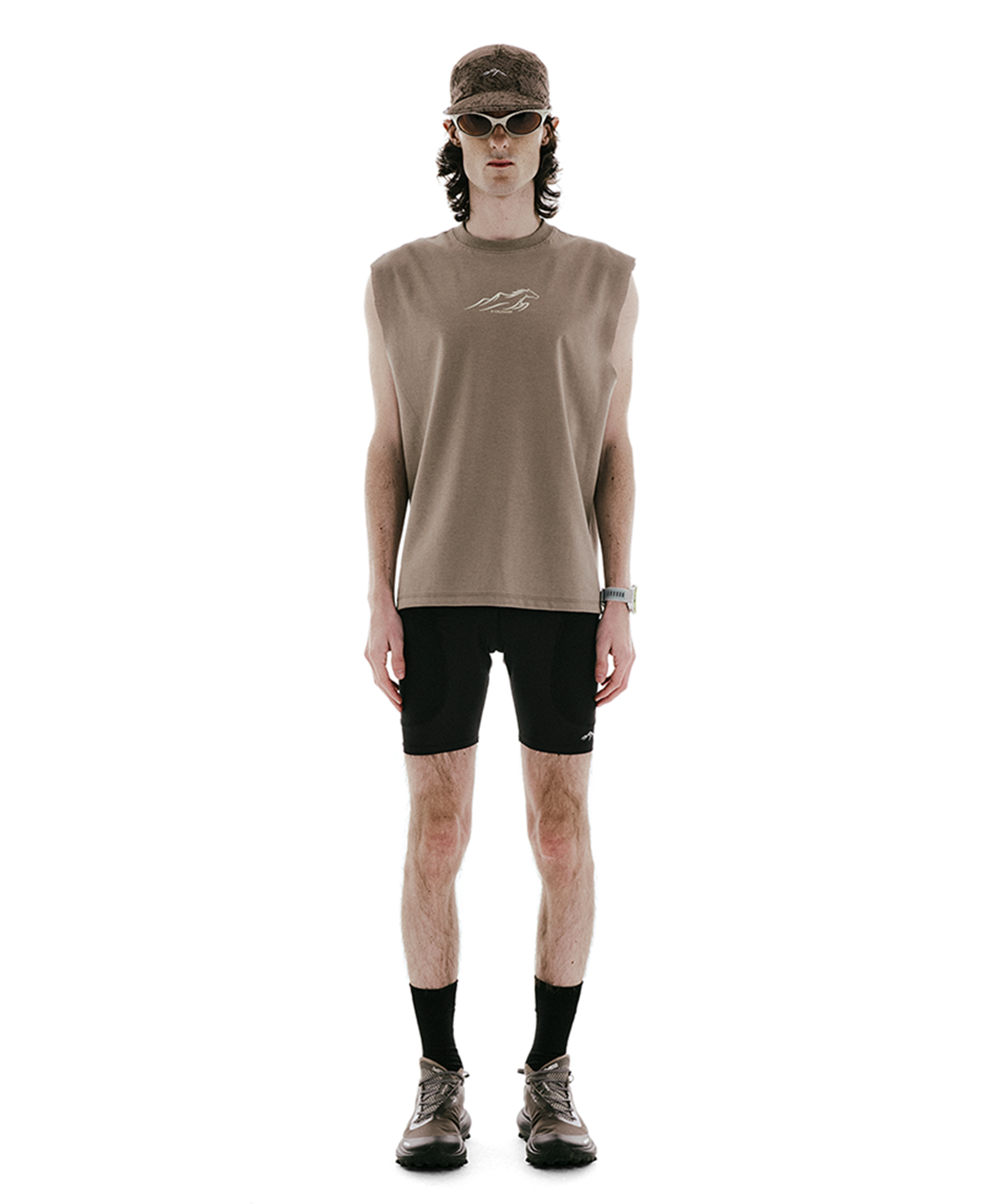 콜드웜(COLDWARM) Trail Half Tights (Black)