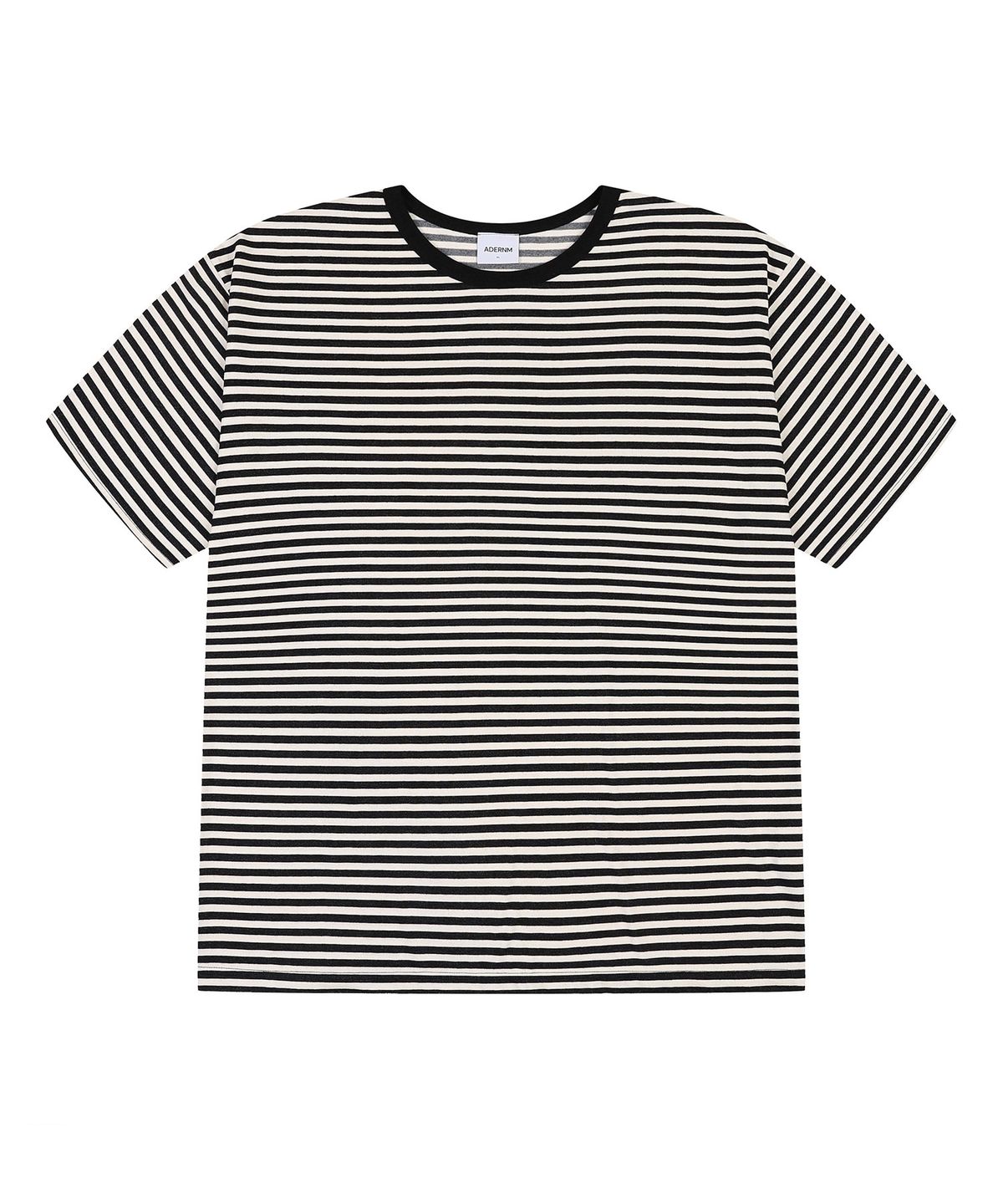 에이던엠(ADERNM) ADM STRIPE T-SHIRTS (BLACK/WHITE)