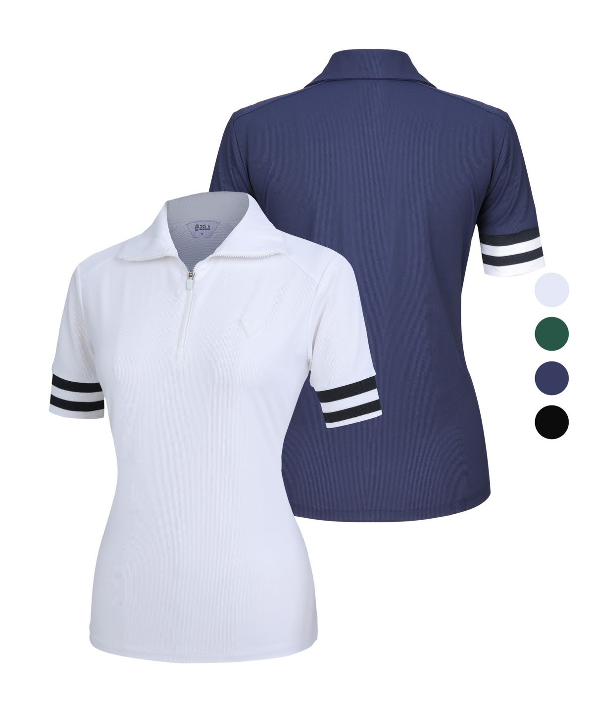 투엘라(2ELA) 리브라인 여성 폴로 하프집업 반팔 티셔츠 4 Colors