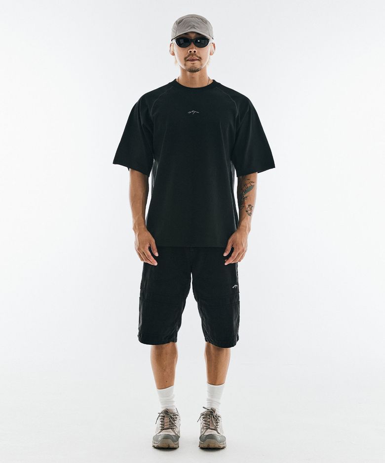 Double Knee Field Shorts (Black)
