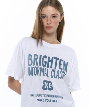 타이포 티셔츠 화이트