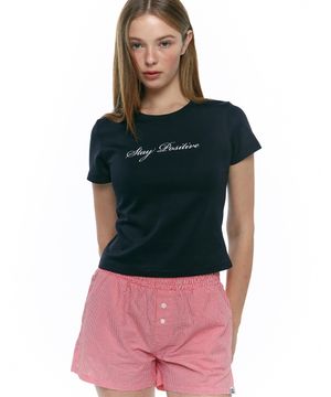 스테이 포지티브 티셔츠 블랙