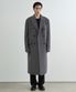 캐시미어 블렌드 머스큘린 더블 체스터필드 롱 코트 [미디엄 그레이]