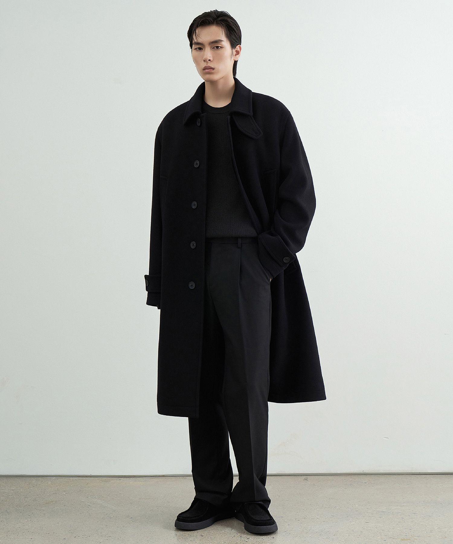 MUSINSA | MUSINSA STANDARD Wool Blend Oversized Long Pocket